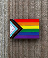 50 Pins - Progress Pride Flag Magnetic Pin 1" - Magnetic Backing