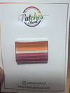 Lesbian Sunset Flag (7 Stripes) Lapel Pin 1" x 5/8" - Silver Plating
