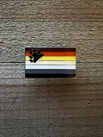 Bear Flag Lapel Pins 1" x 5/8" - Silver Edition