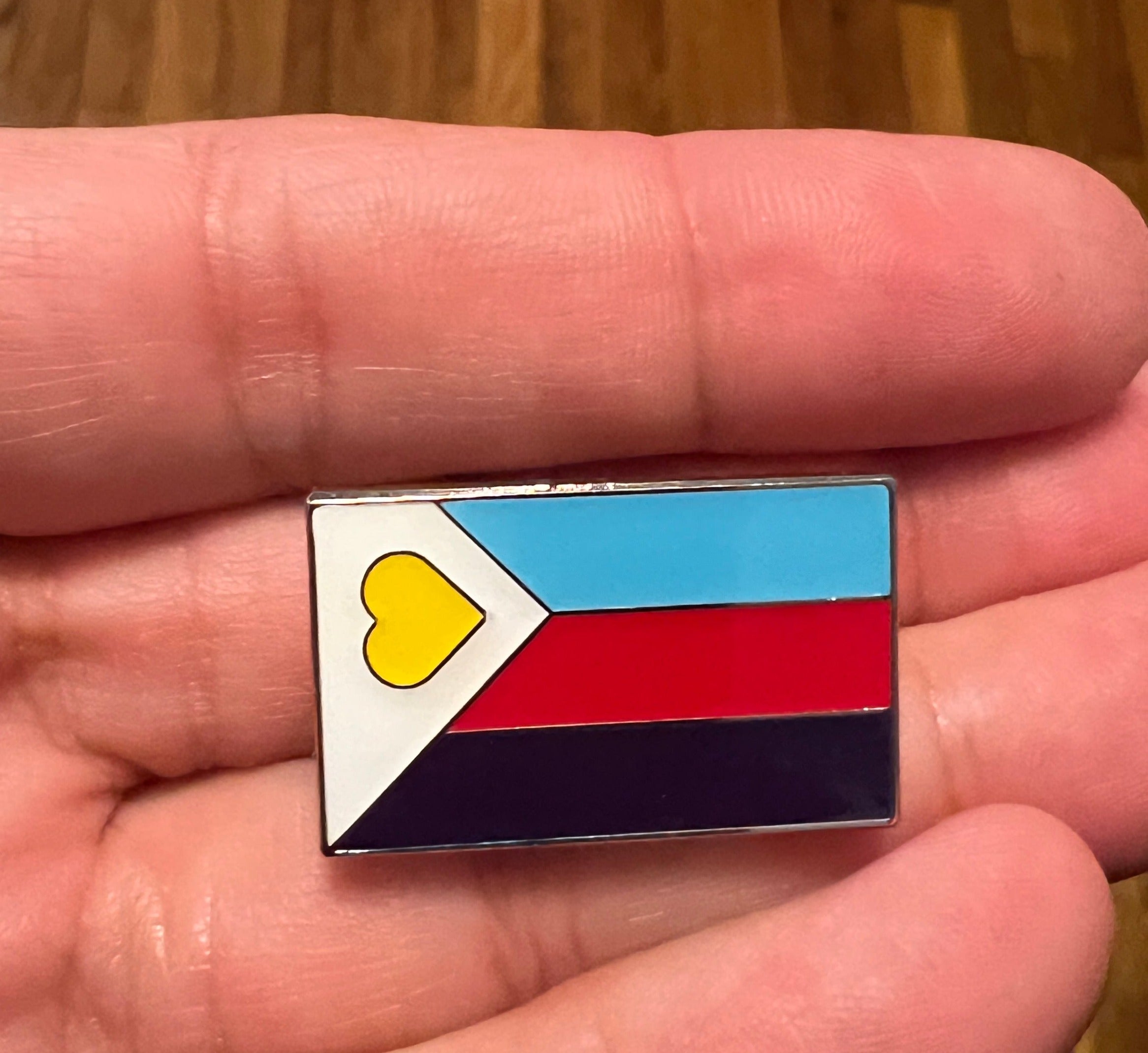 Polyamory Flag Lapel Pin - 1