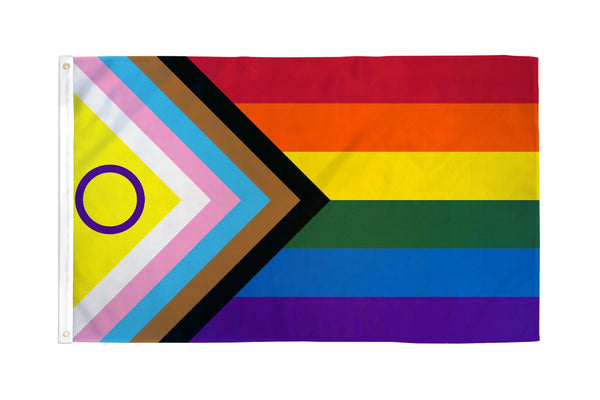 Intersex Inclusive Progress Pride Waterproof Flag 3x5ft Poly