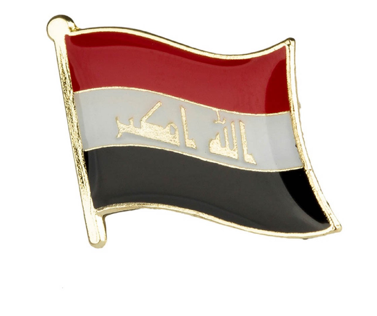 Iraq Flag Lapel Pin 3/4" x 5/8"