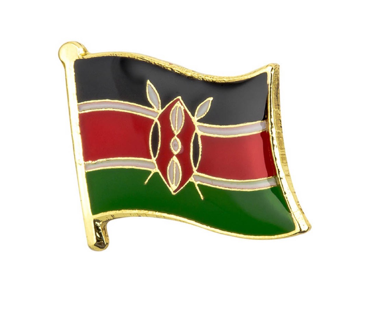 Kenya Flag Lapel Pin 5/8