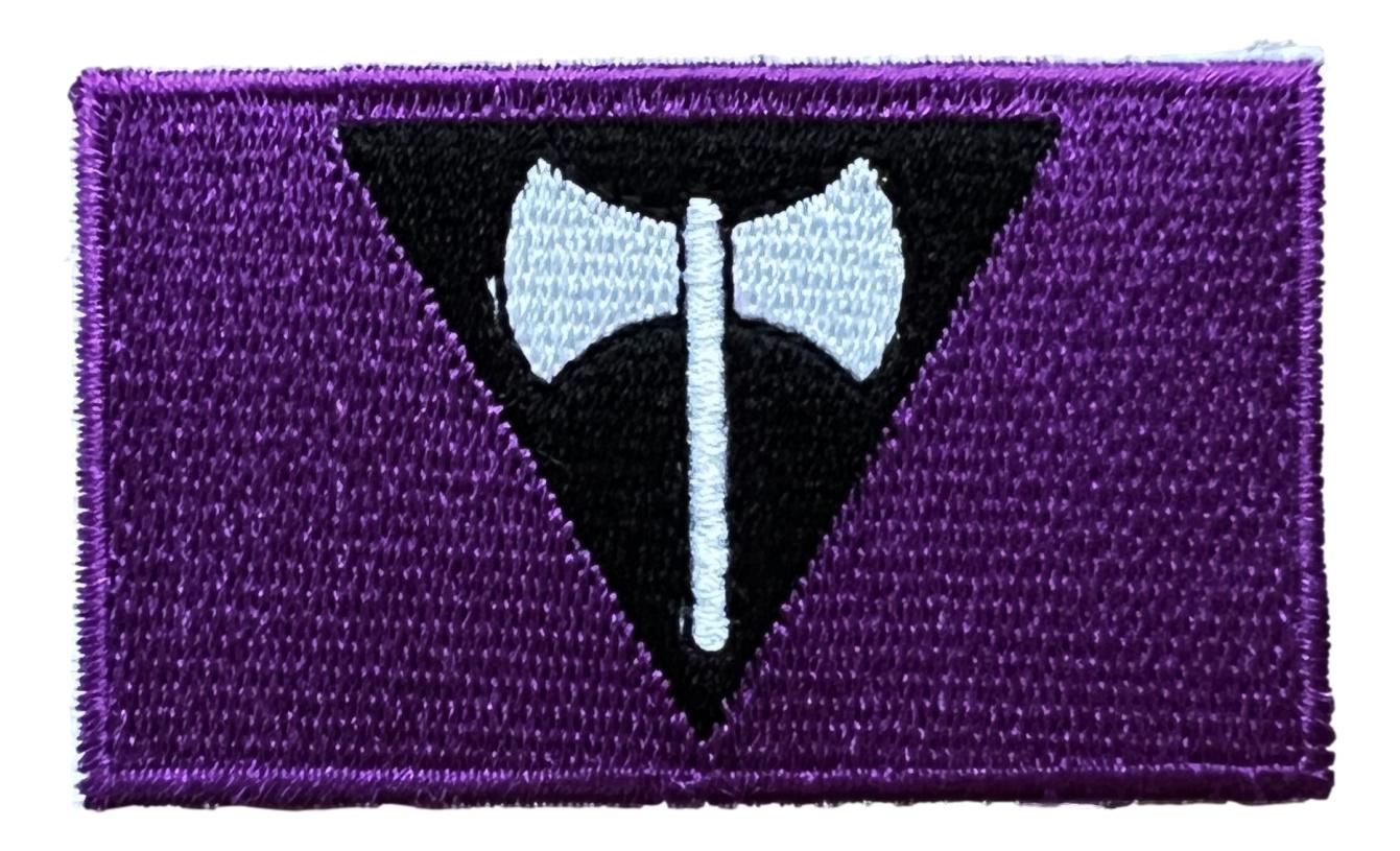 Lesbian Labrys Flag Iron On Patch 2.5