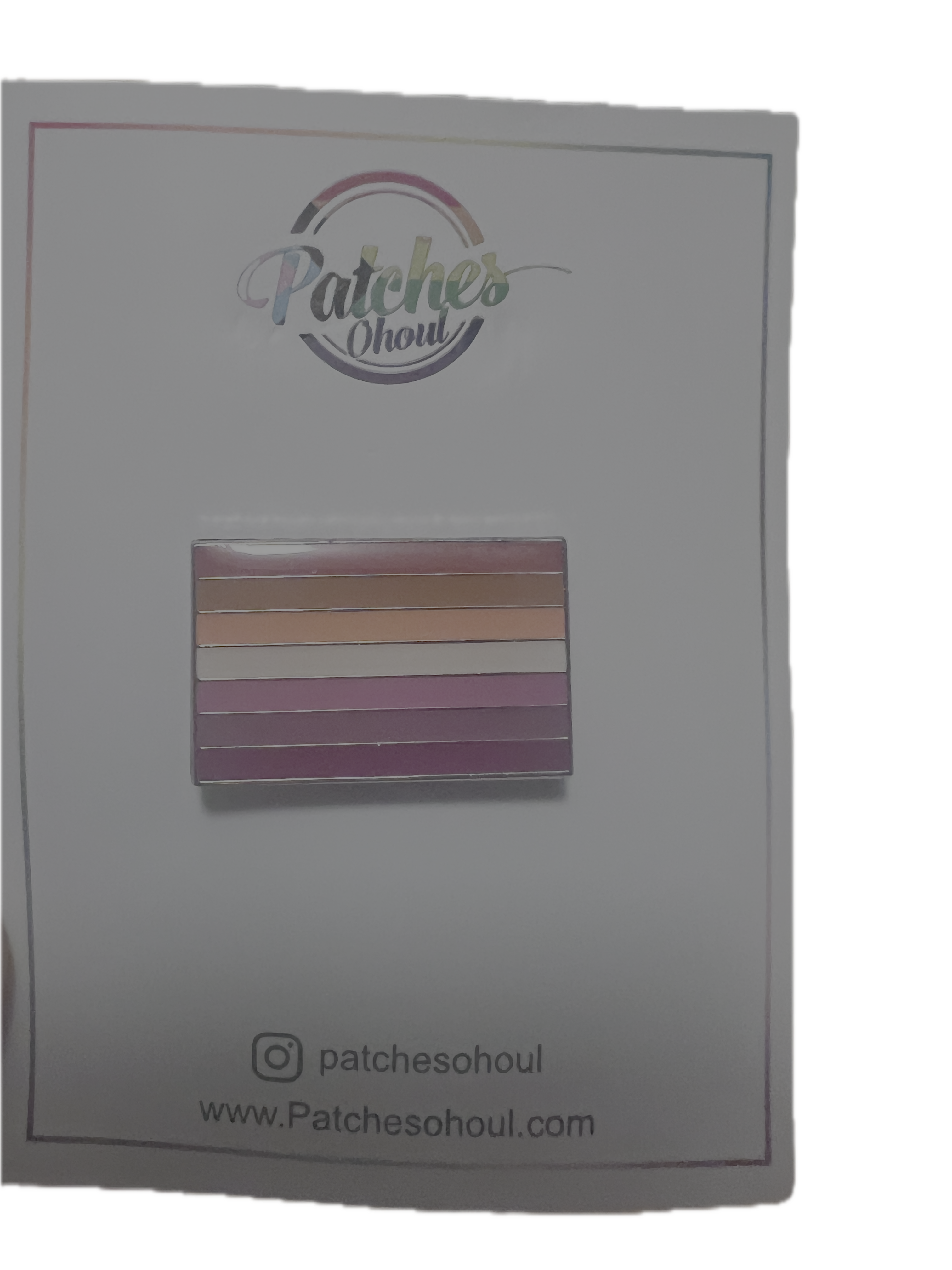 Lesbian Sunset Flag (7 Stripes) Lapel Pin 1
