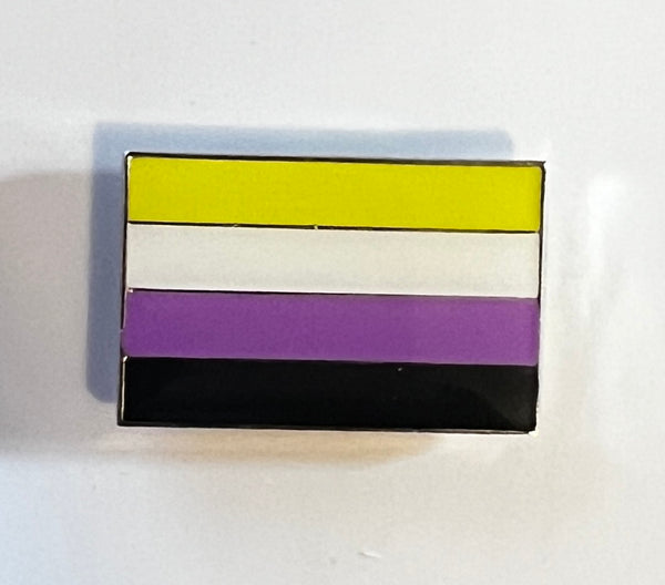 Non-Binary Flag Magnetic Pin 1" - Magnetic Backing