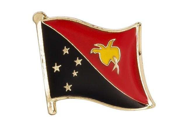 Papua New Guinea Flag Lapel Pin 3/4" x 5/8"