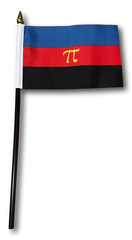 Polyamorous 4" x 6" Single Hand Flag - Screen Printed
