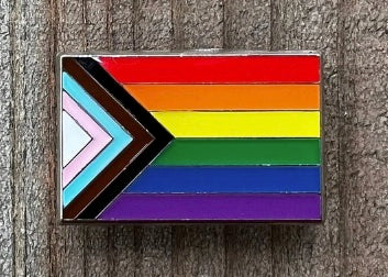 50 Pins - Progress Pride Flag Lapel Pin 1"