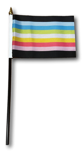 Queer 4" x 6" Single Hand Flag - Screen Printed