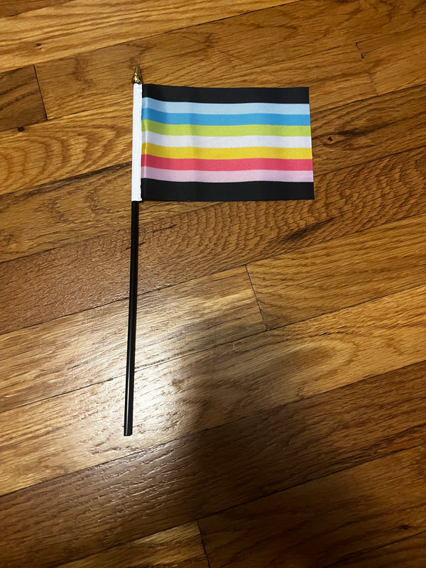 Queer 4" x 6" Single Hand Flag - Screen Printed