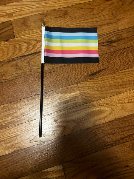 Queer 4" x 6" Single Hand Flag - Screen Printed