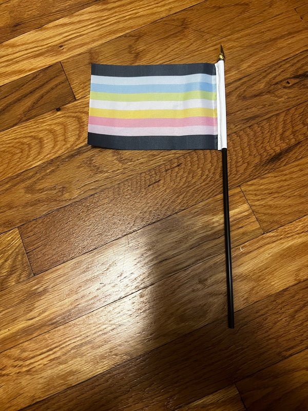 Queer 4" x 6" Single Hand Flag - Screen Printed