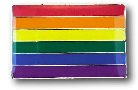 Rainbow Flag Magnetic Pin 1" - Magnetic Backing