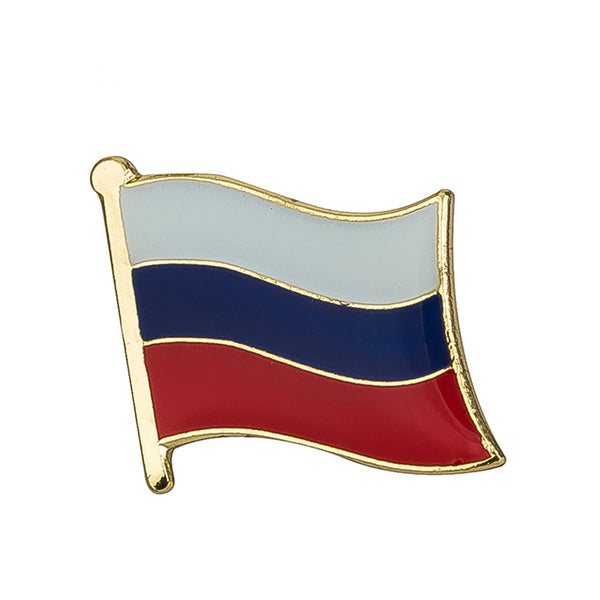 Russia Flag Lapel Pin - 5/8" x 5/8"