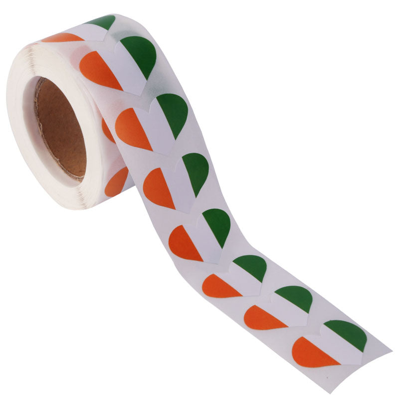 Côte D'Ivoire Heart Stickers * 500 Per Roll (1