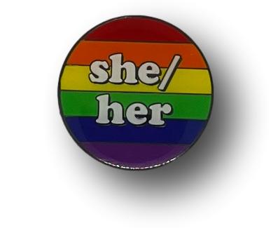 She/Her Magnetic Pronoun Pin - 1