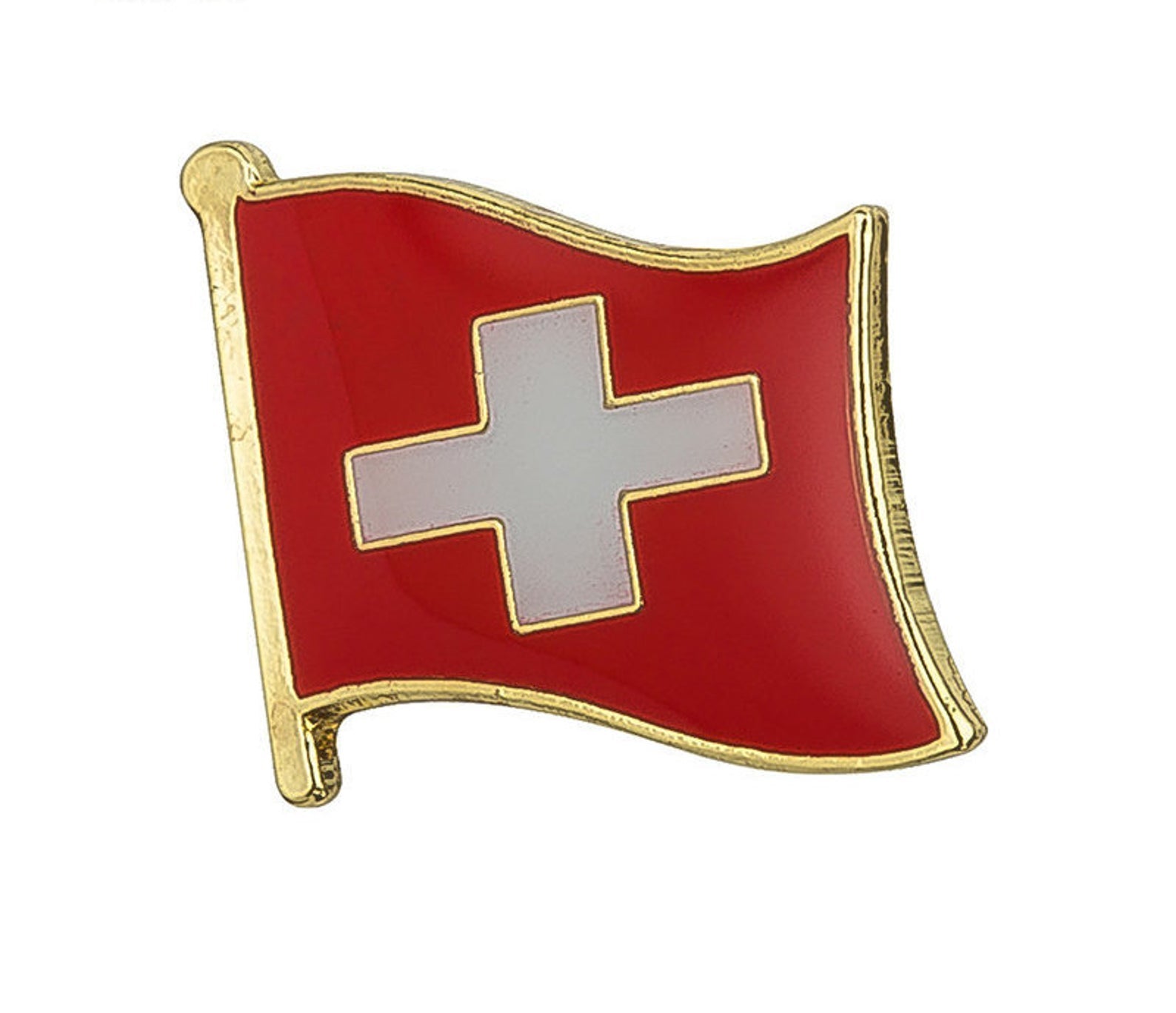 Switzerland Flag Lapel Pin 3/4" x 5/8"