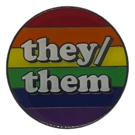 They/Them Magnetic Pronoun Pin