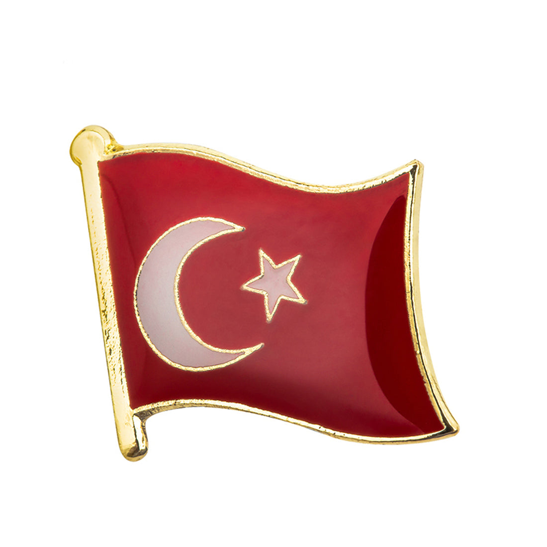 Turkey Flag Lapel Pin 3/4" x 5/8"