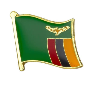 Zambia Flag Lapel Pin 3/4" x 5/8"