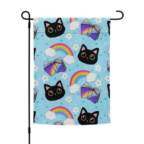 Rainbow Book and the Black Cat Garden flag