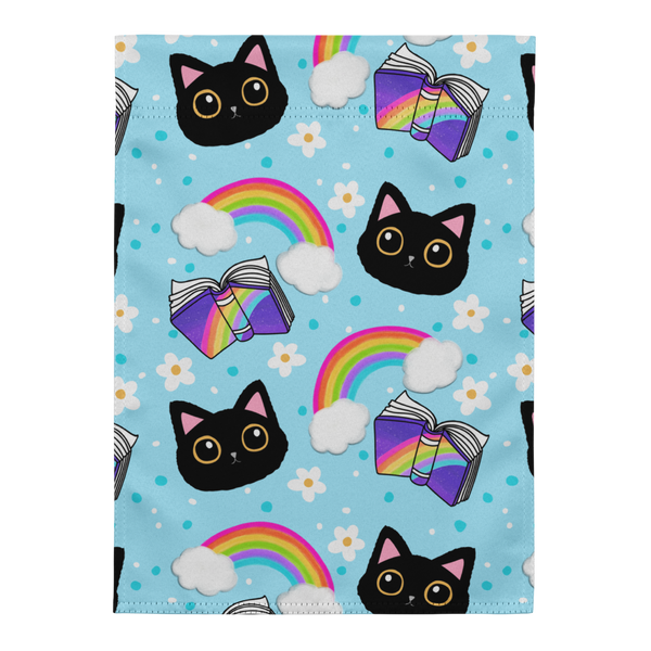 Rainbow Book and the Black Cat Garden flag