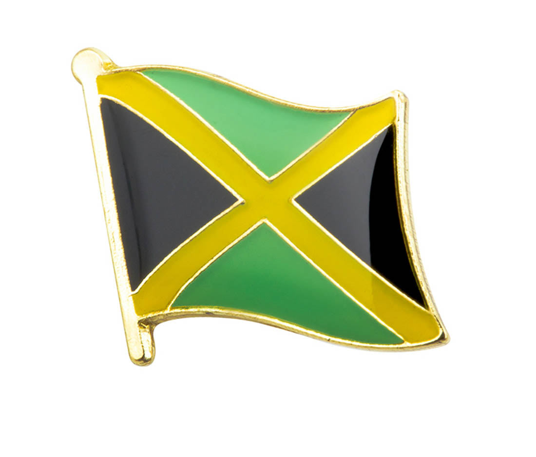 Jamaica Flag Lapel Pin - 3/4" x 5/8"