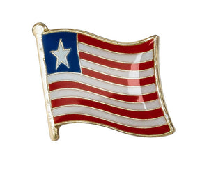 Liberia Flag Lapel Pin 3/4" x 5/8"