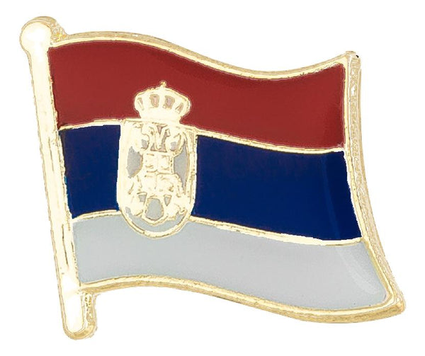 Serbia Flag Lapel Pin 3/4" x 5/8"
