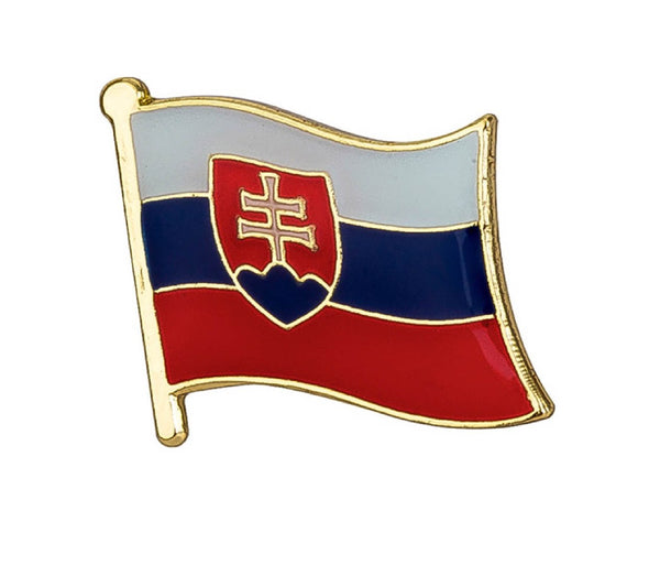 Slovakia Flag Lapel Pin 3/4" x 5/8"