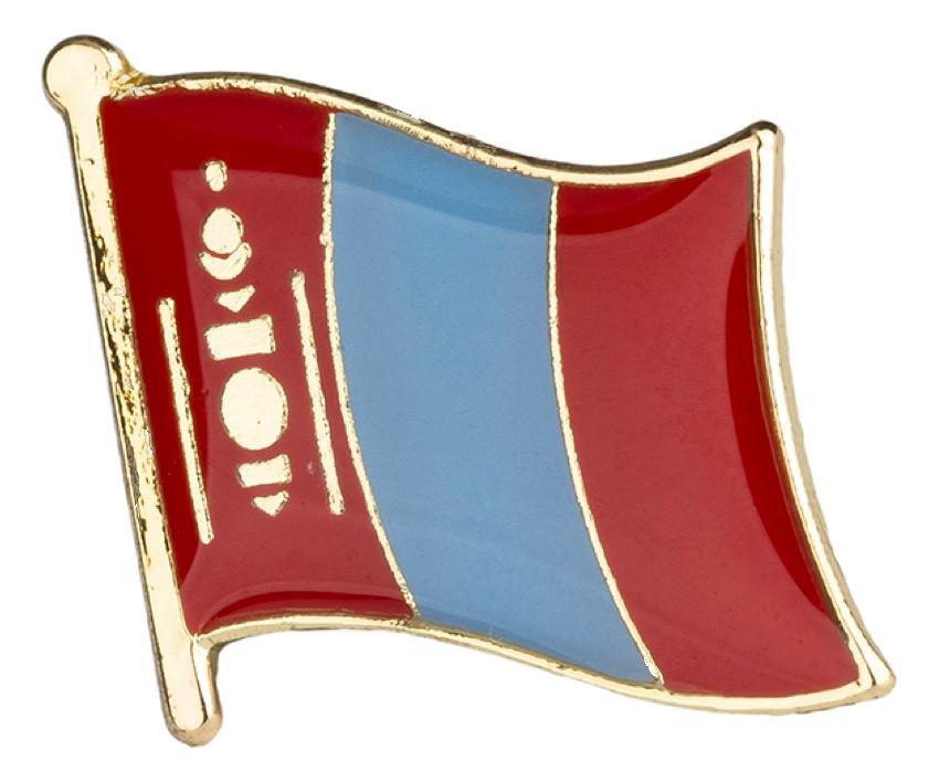 Mongolia Flag Lapel Pin 3/4" x 5/8"