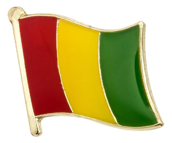 Guinea Flag Lapel Pin - 3/4" x 5/8"