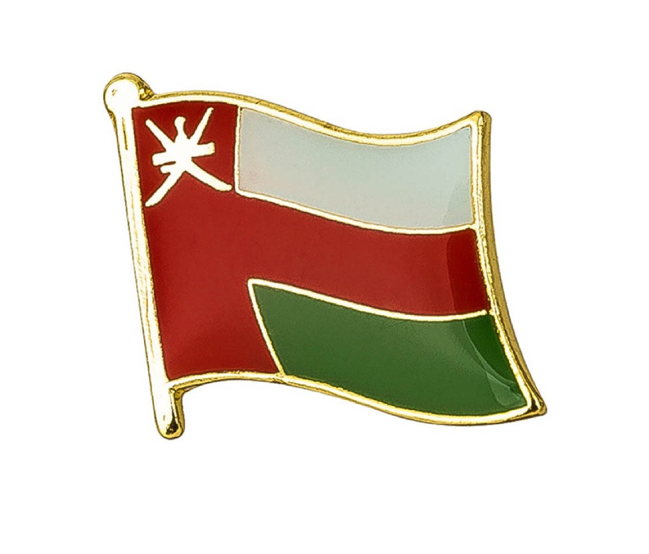 Oman Flag Lapel Pin 3/4" x 5/8"