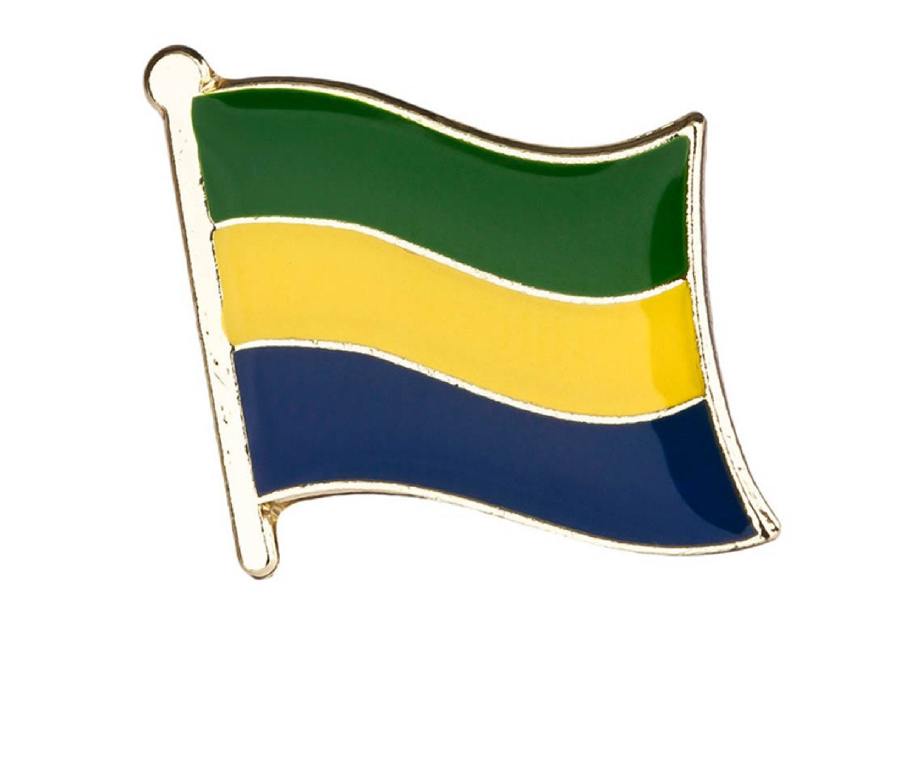 Gabon Flag Lapel Pin - 3/4" x 5/8"
