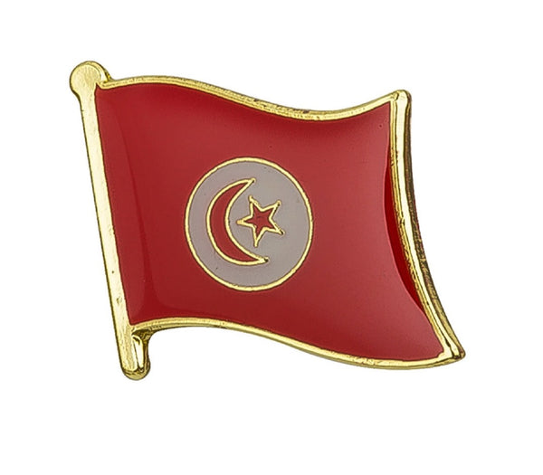 Tunisia Flag Lapel Pin 5/8" x 5/8"