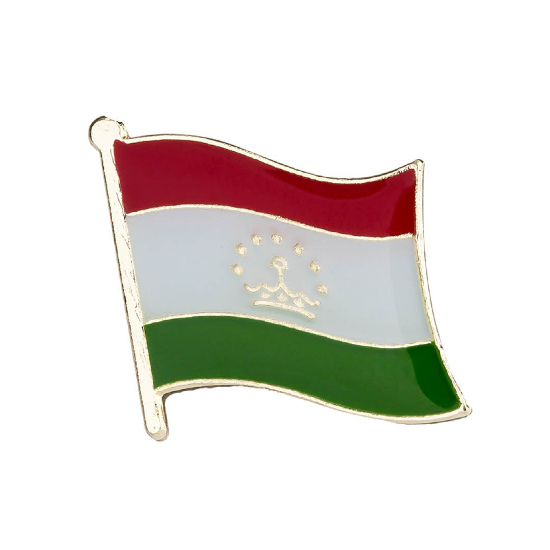 Tajikistan Flag Lapel Pin 3/4" x 5/8"
