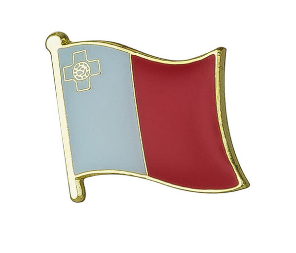Malta Flag Lapel Pin 3/4" x 5/8"