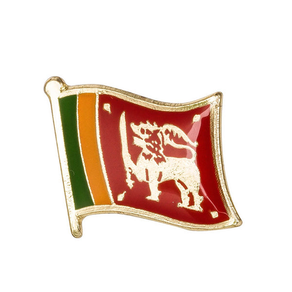 Sri Lanka Flag Lapel Pin 3/4" x 5/8"