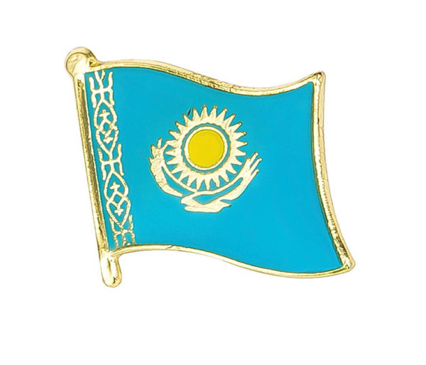 Kazakhstan Flag Lapel Pin - 3/4" x 5/8"