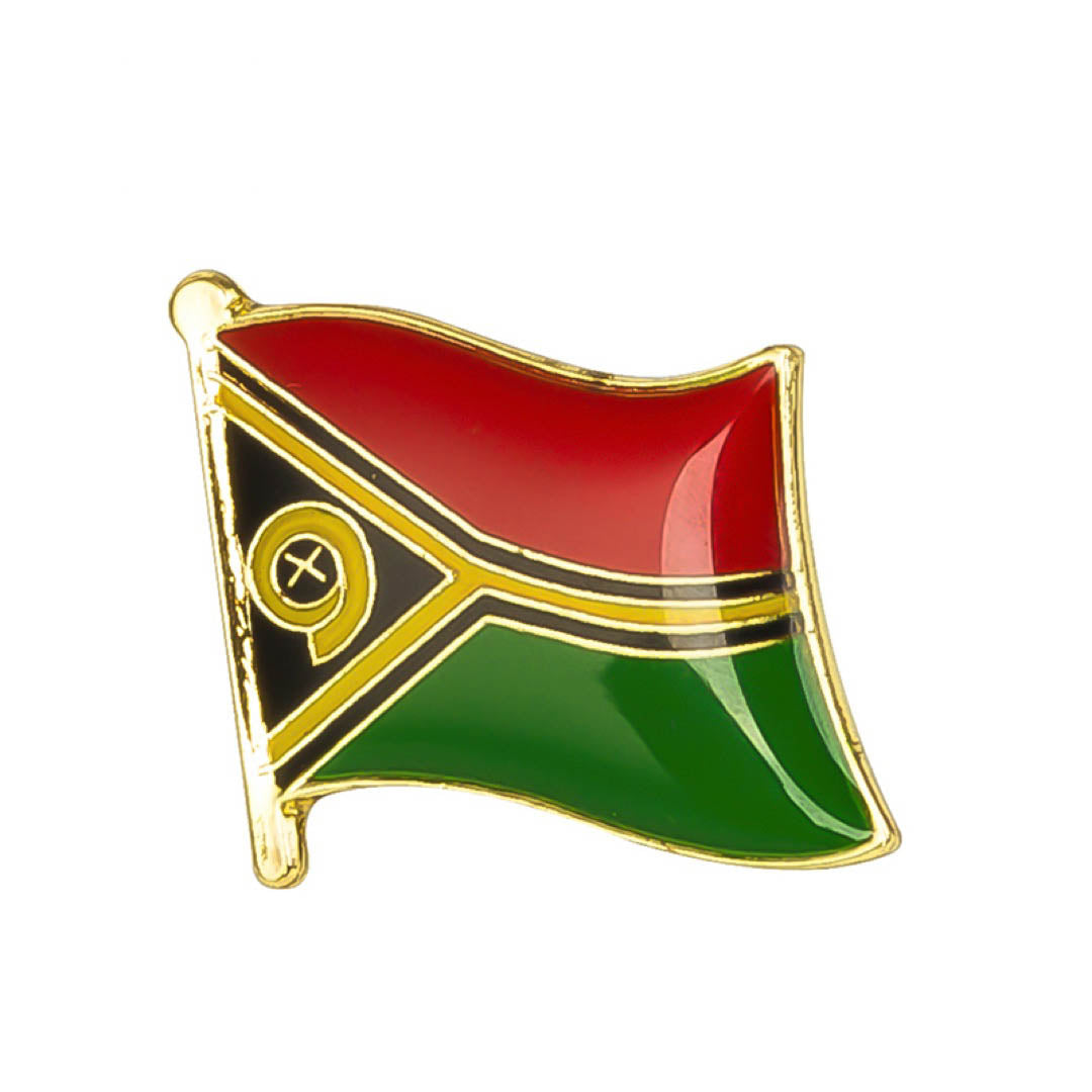 Vanuatu Flag Lapel Pin 3/4" x 5/8"