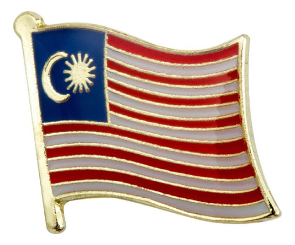 Malaysia Flag Lapel Pin 3/4" x 5/8"
