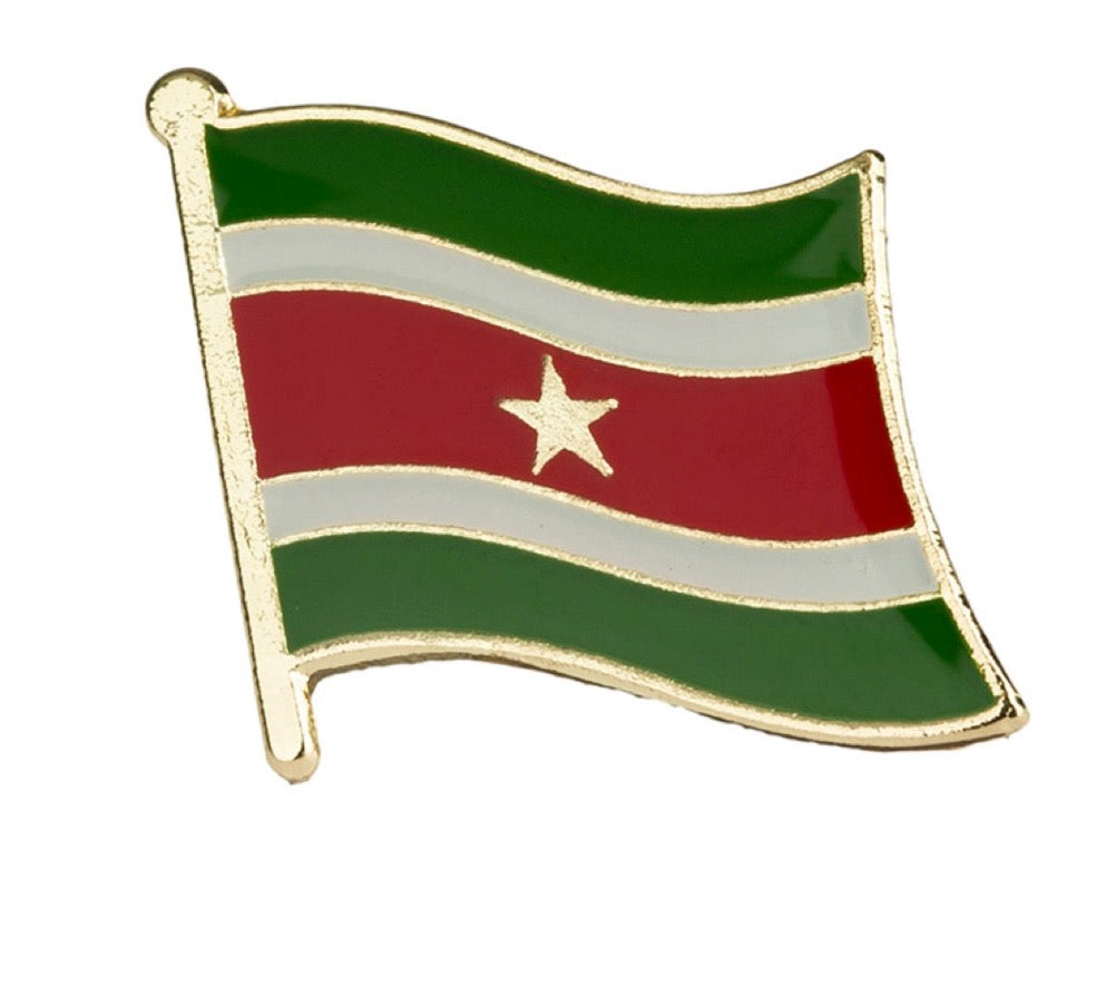 Suriname Flag Lapel Pin 5/8