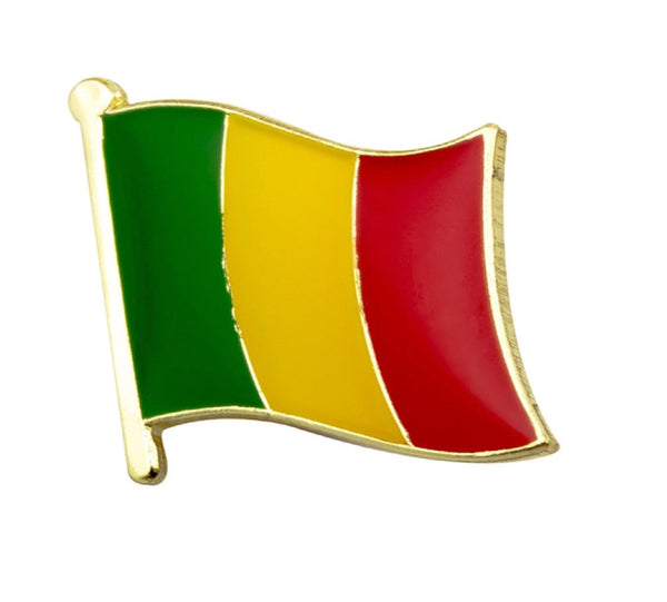 Mali Flag Lapel Pin 5/8" x 5/8"