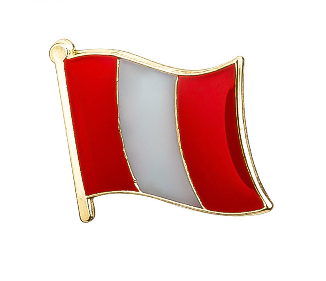 Peru Flag Lapel Pin 5/8