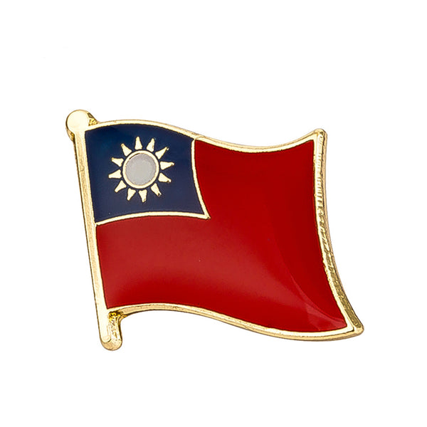 Taiwan Flag Lapel Pin 3/4" x 5/8"