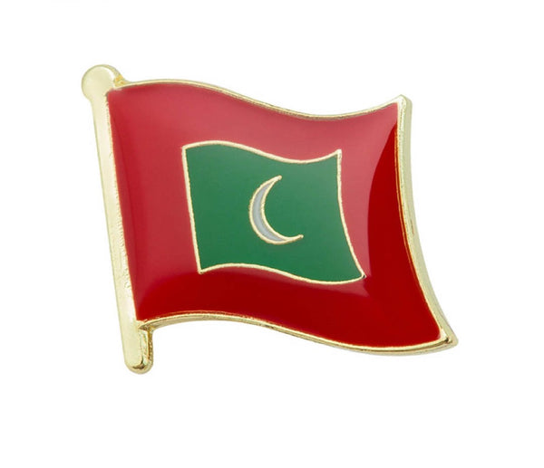 Maldives Flag Lapel Pin 5/8" x 5/8"