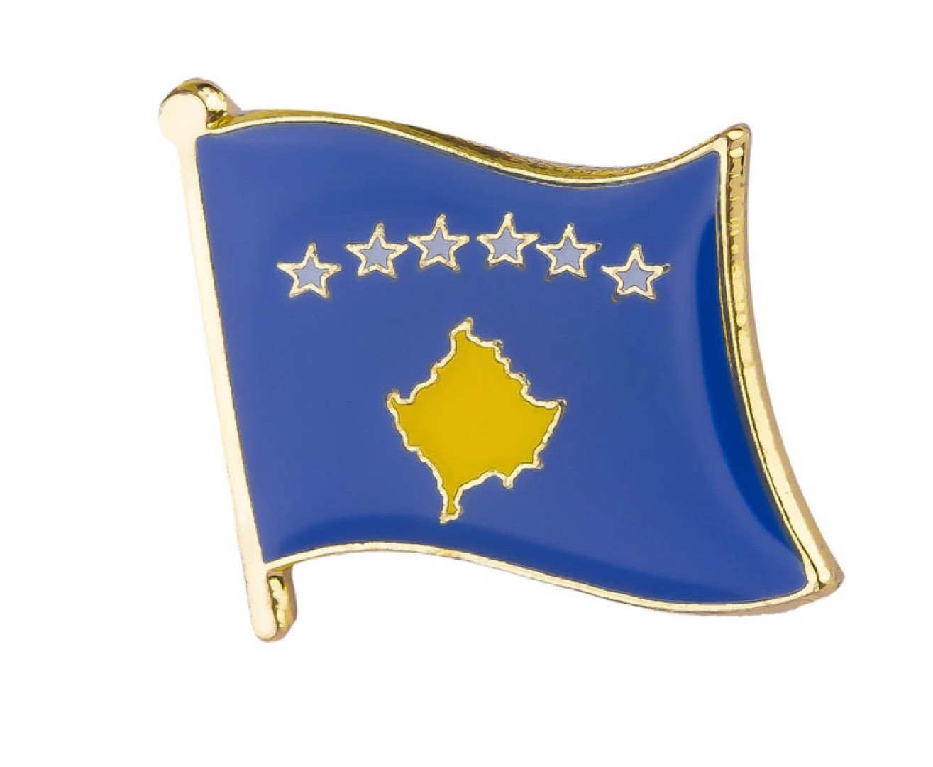 Kosovo Flag Lapel Pin - 3/4" x 5/8"