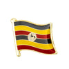 Uganda Flag Lapel Pin 3/4" x 5/8"