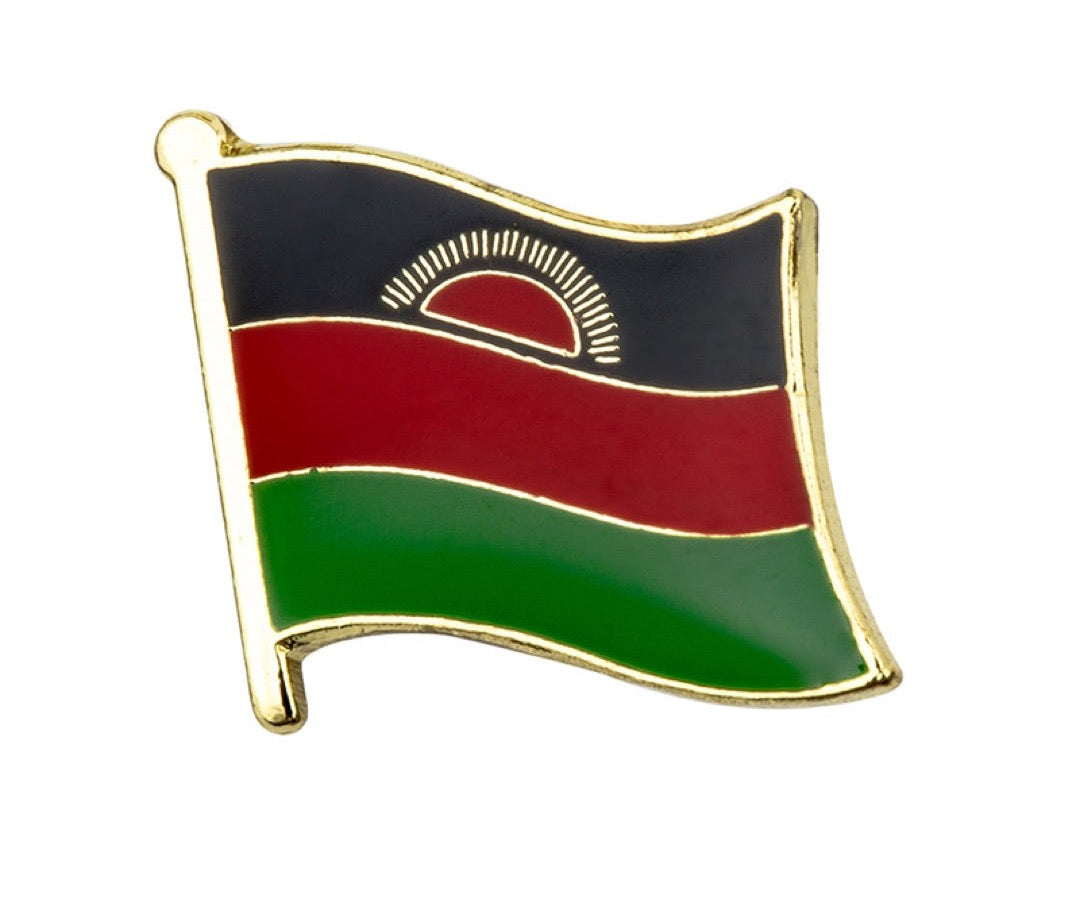 Malawi Flag Lapel Pin 3/4" x 5/8"